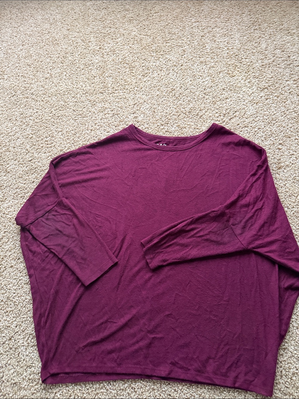 Maurices Women's Wine Long-Sleeve Tunic Top
